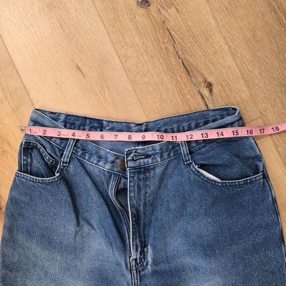 Vintage 80s High Waist Tapered Gitano Denim Jeans Womens Sz 12 30 Blue Med Wash - Picture 2 of 8